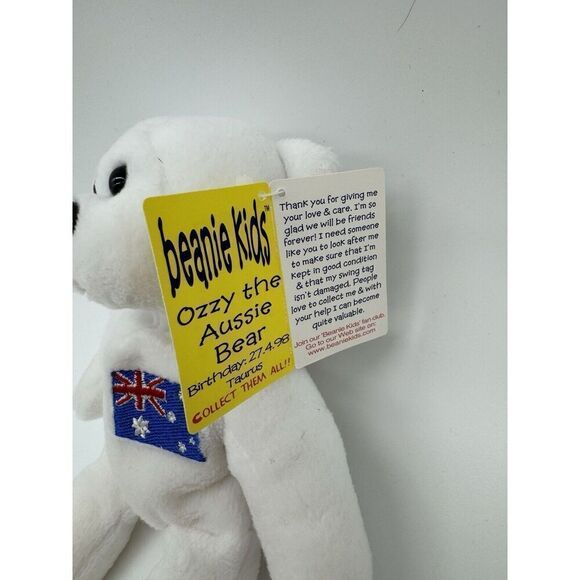 Skansen Beanie Kids Ozzy The Aussie Bear New Zealand Retired 1998 NWT 🧸🇳🇿 - Picture 4 of 7